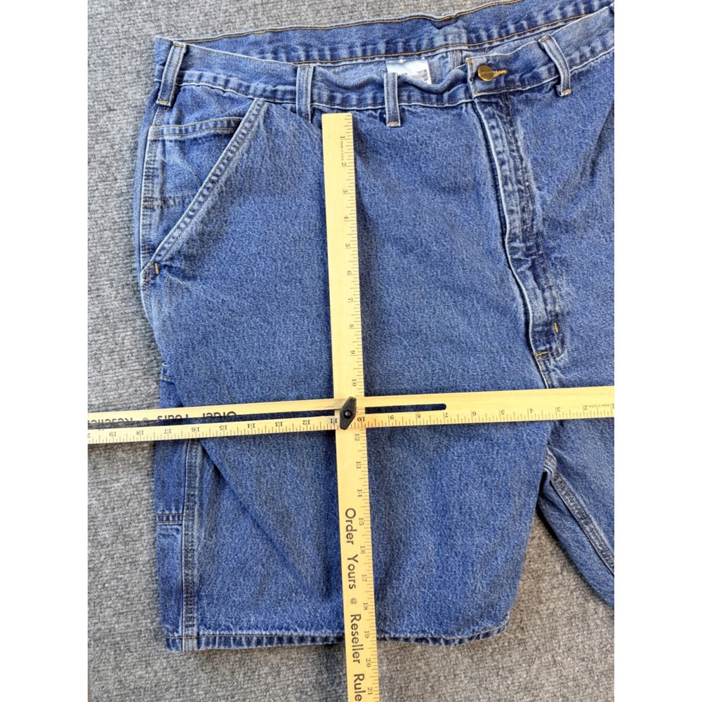 Carhartt Mens 48 Blue Denim Carpenter Shorts B28-DPS Heavyweight Workwear Loose - Picture 3 of 7